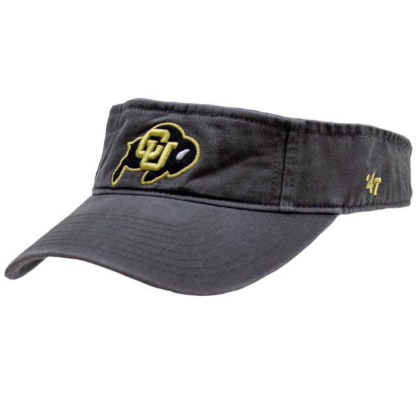 A dark gray visor with an embroidered C-U Buffalo logo.